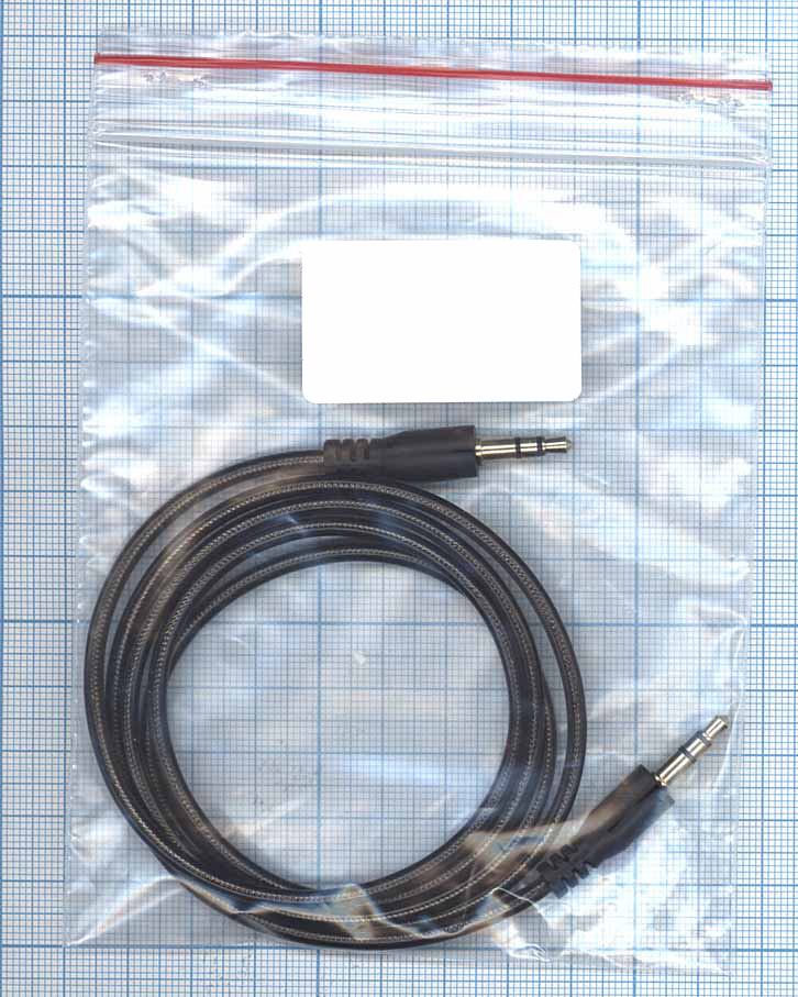 Купить аудио кабель Jack 3.5 - Jack 3.5, 1м (круглый кабель) черный