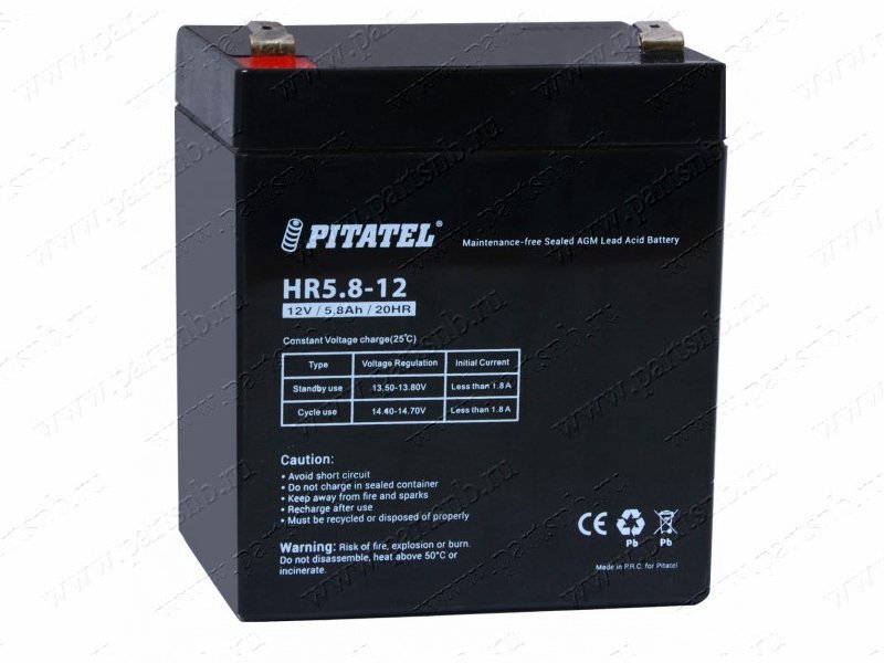 Купить аккумулятор Pitatel HR5.8-12, HR 1221W (12V, 5800mAh) APCRBC143