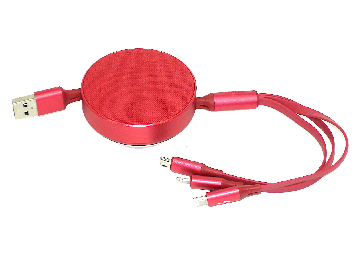 Купить кабель Baseus Fabric 3 в 1 Flexible Cable Micro USB+Lightning+USB Type-C (1.2 м) красный