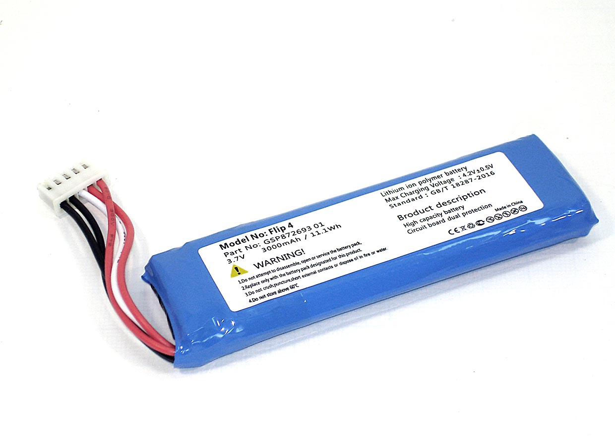 Купить аккумуляторная батарея для портативной акустики JBL Flip 4 (GSP872693 01) 3000mAh 3.7V Li-polymer