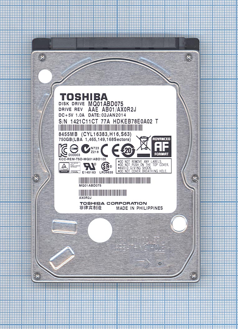 Купить жесткий диск для Toshiba 2.5" 750GB Sata II