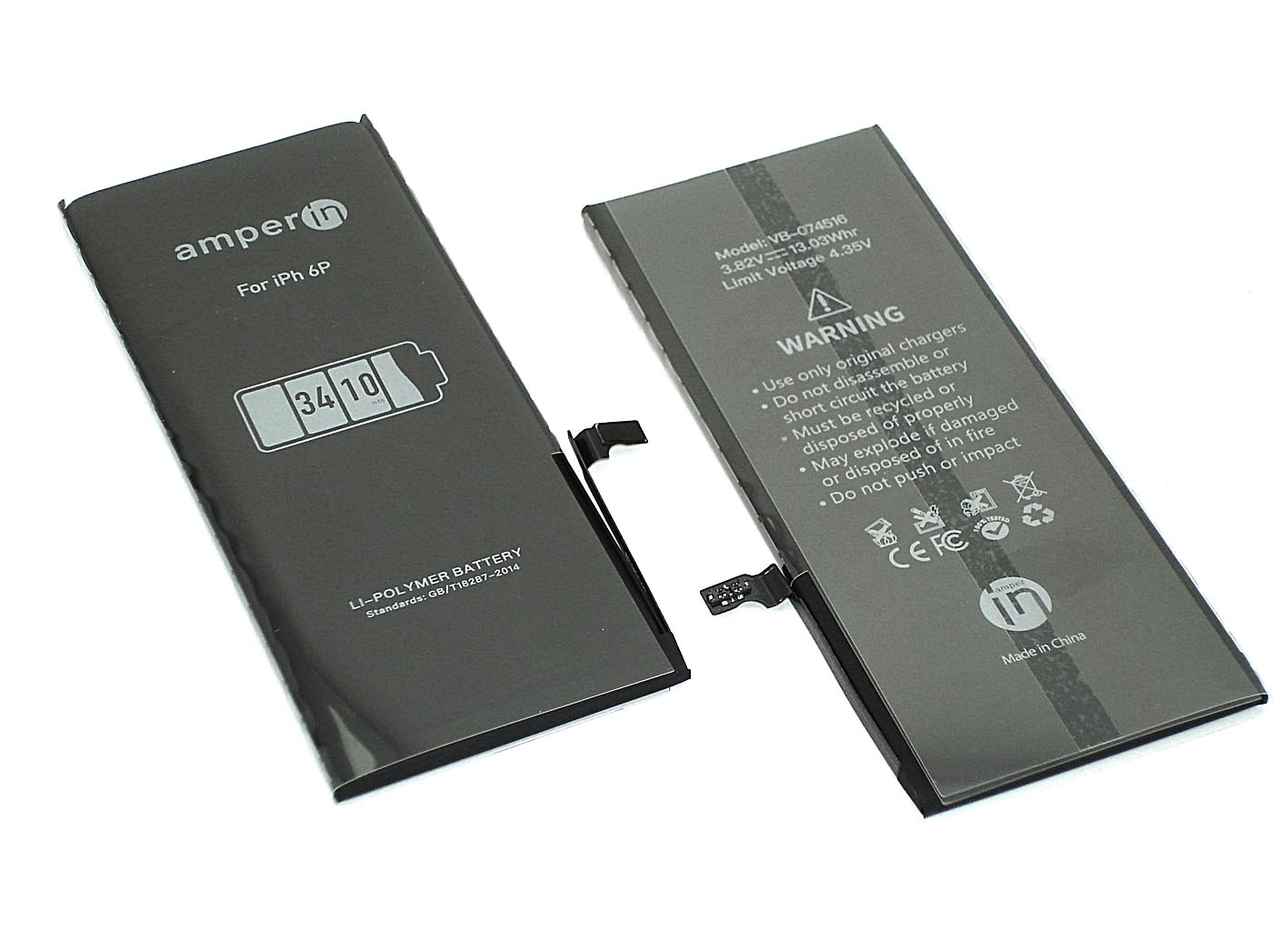 Купить аккумуляторная батарея Amperin для Apple iPhone 6 Plus 3,82V 3410mAh