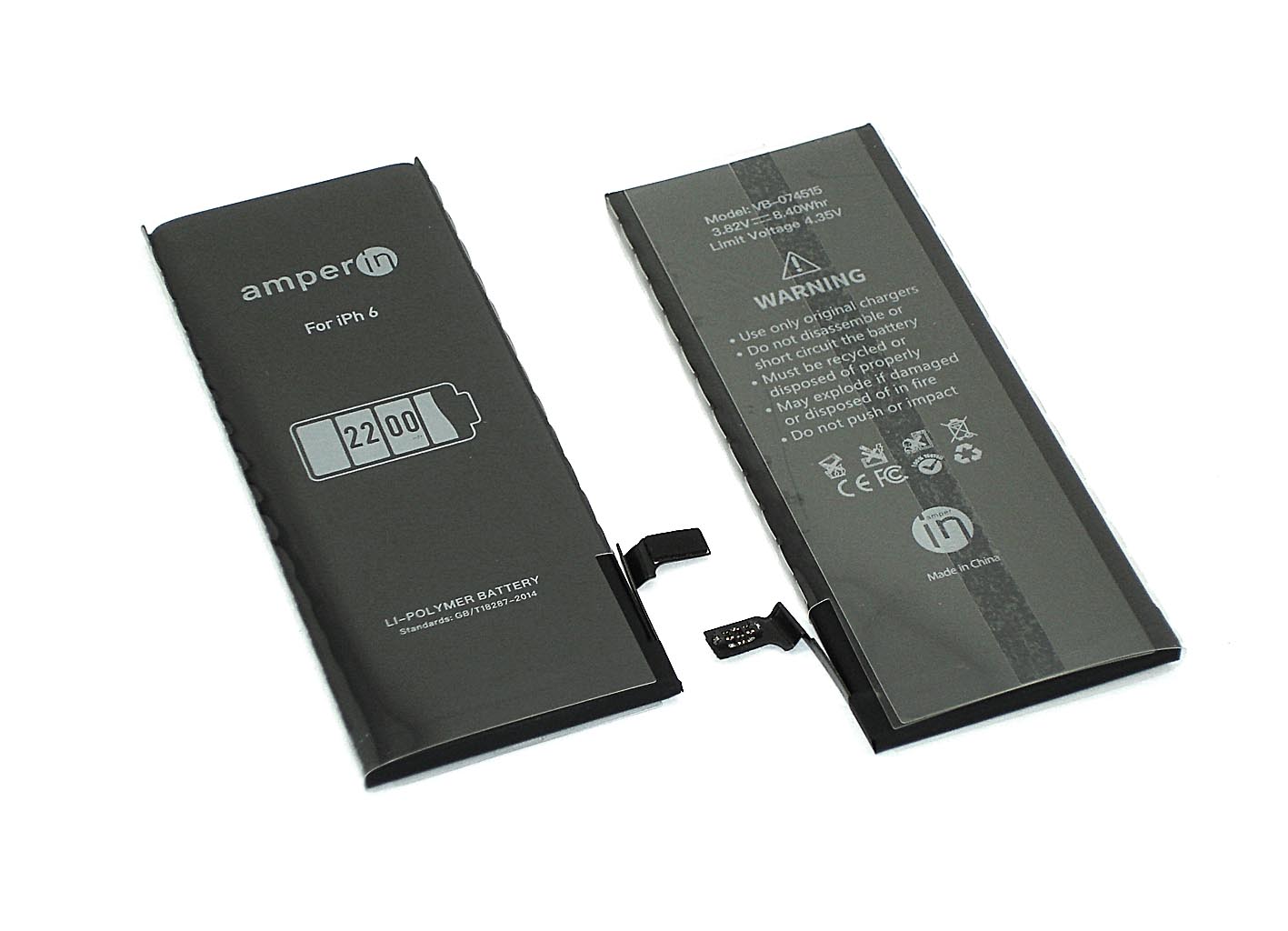 Купить аккумуляторная батарея Amperin для Apple iPhone 6  3,82V 2200mAh