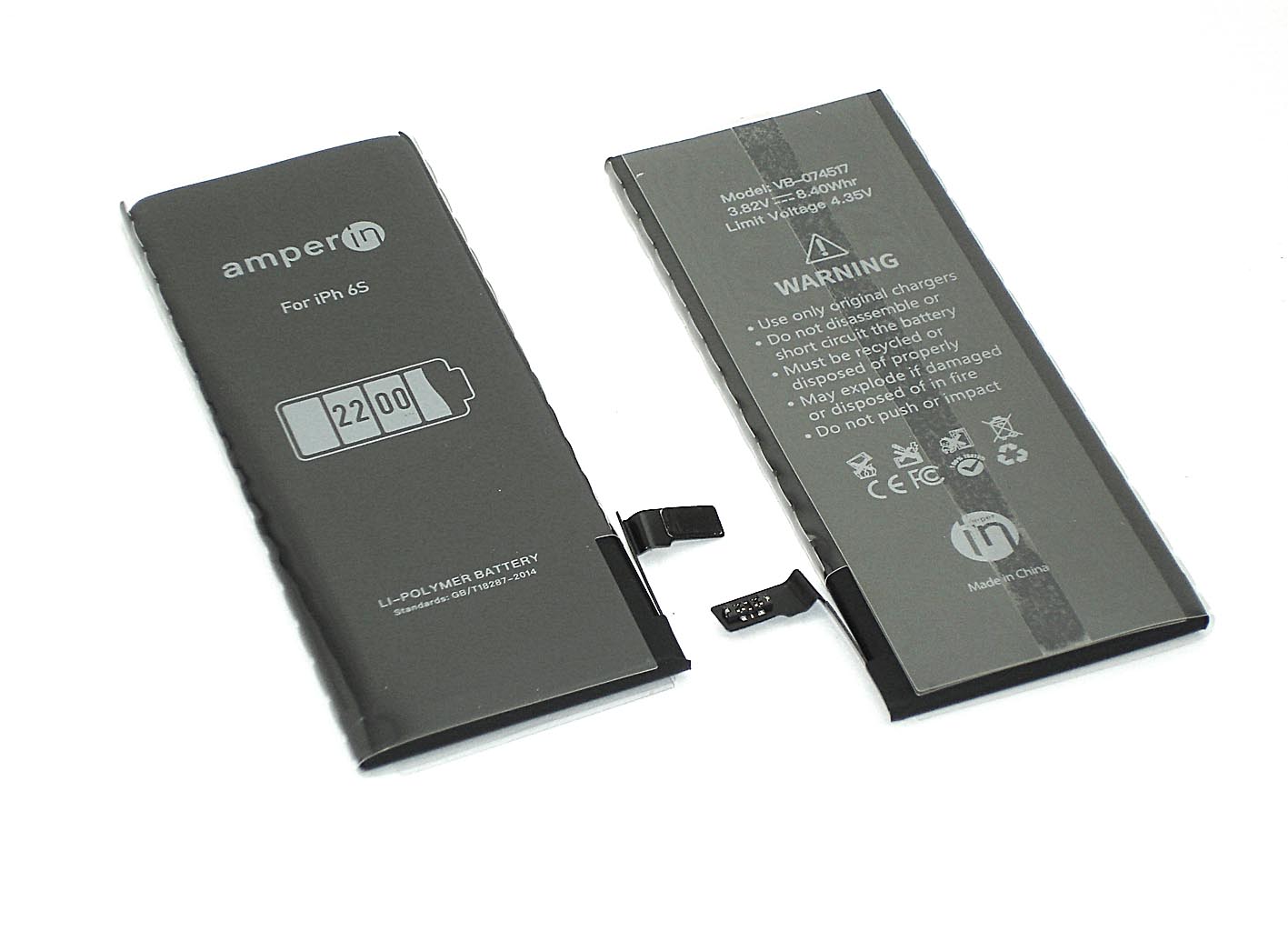 Купить аккумуляторная батарея Amperin для Apple iPhone 6S 3,8V 2200mAh