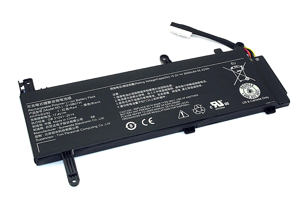 Купить аккумуляторная батарея для ноутбука Xiaomi Gaming Laptop 7300HQ (G15B01W)15.2V 3620mAh