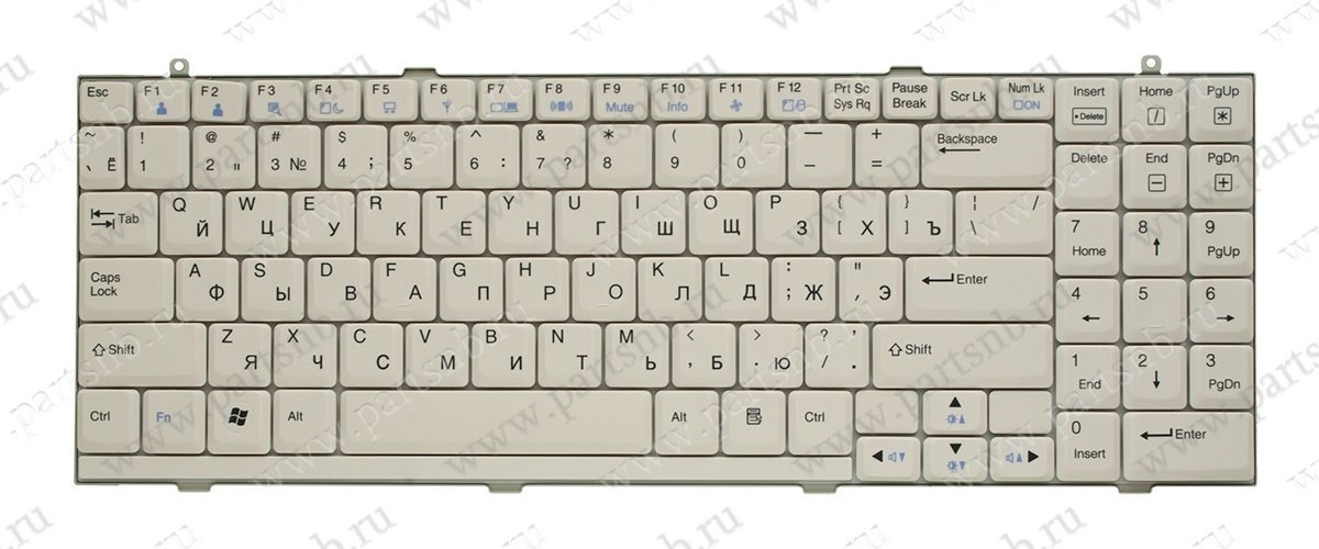 Купить клавиатура для ноутбука LG MP-03753SU-9209  белая