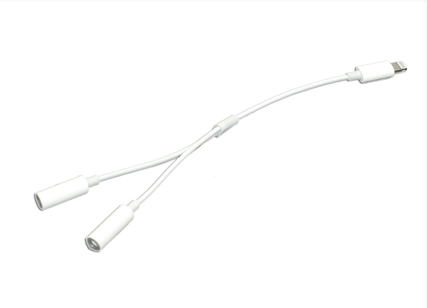 Купить аудио Адаптер MH027 Lightning - Dual 3,5mm (17 см) (белый)