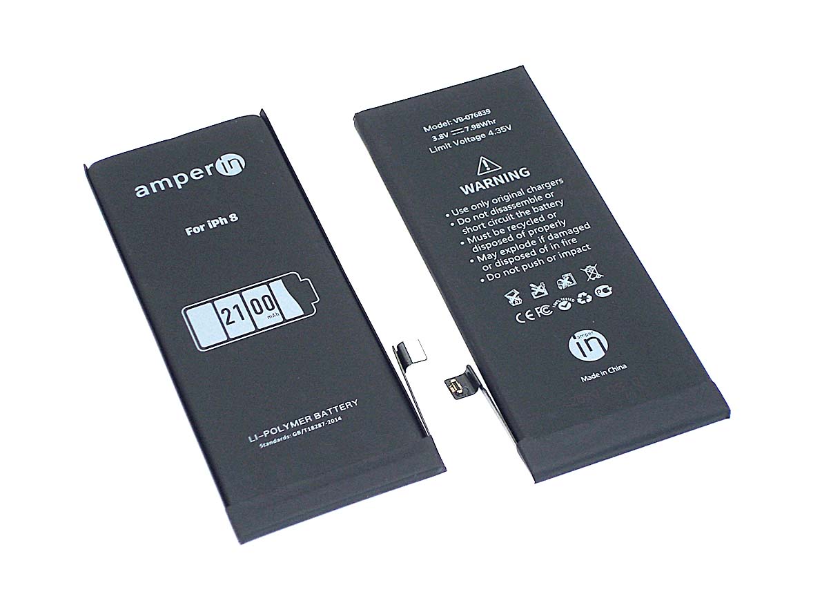 Купить аккумуляторная батарея Amperin для Apple iPhone 8 3,82V 2100mAh