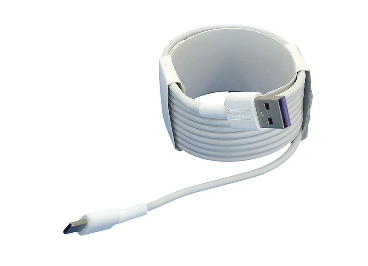 Купить кабель для зарядки USB - USB Type-C (Super charge), 2m. Белый