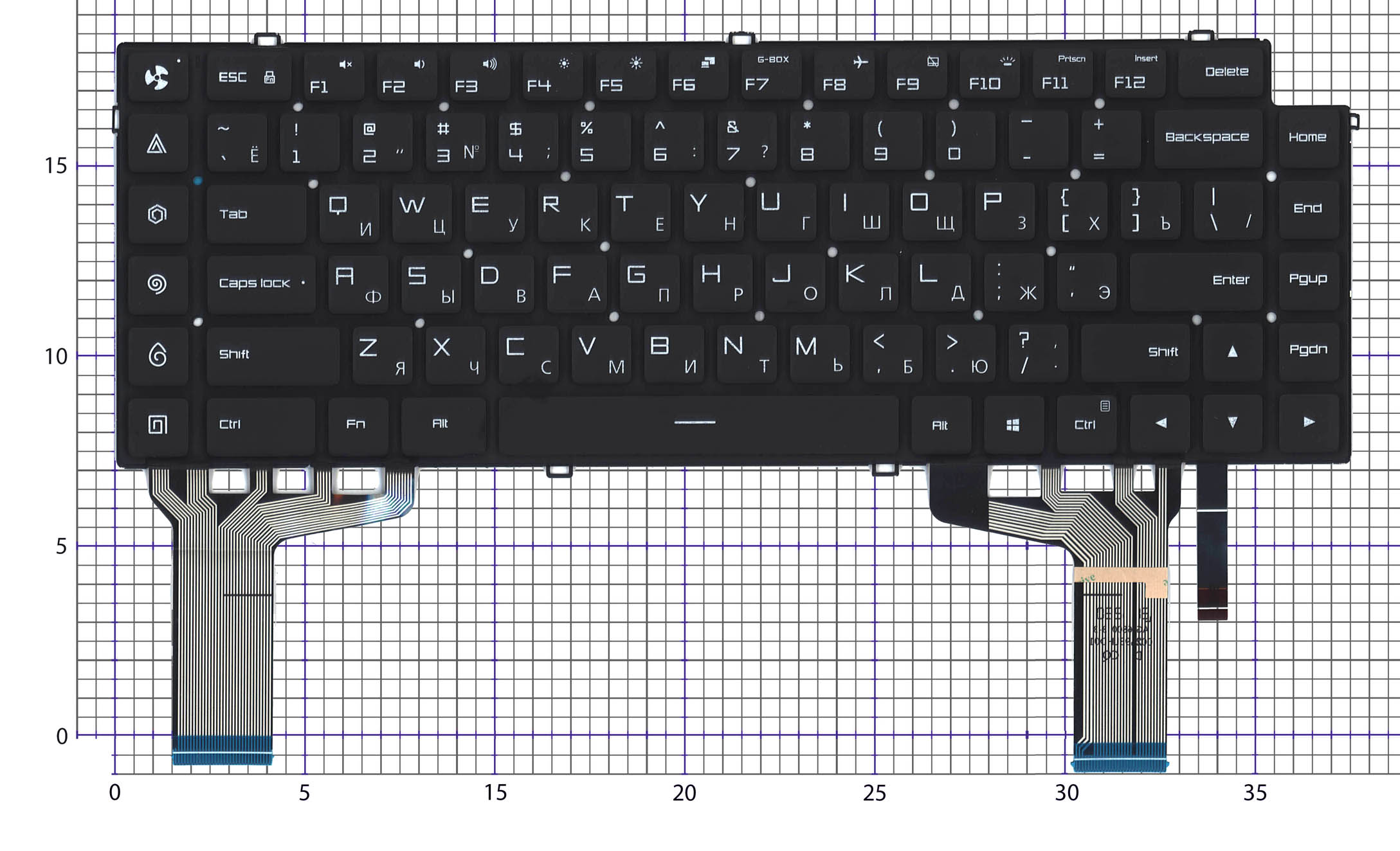 Купить клавиатура для ноутбука Xiaomi Mi Gaming Notebook 15.6" черная с подсветкой
