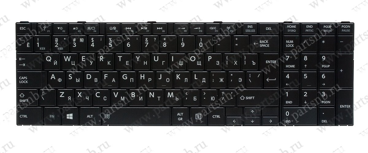 Купить клавиатура для ноутбука Toshiba NSK-TVMSU без рамки