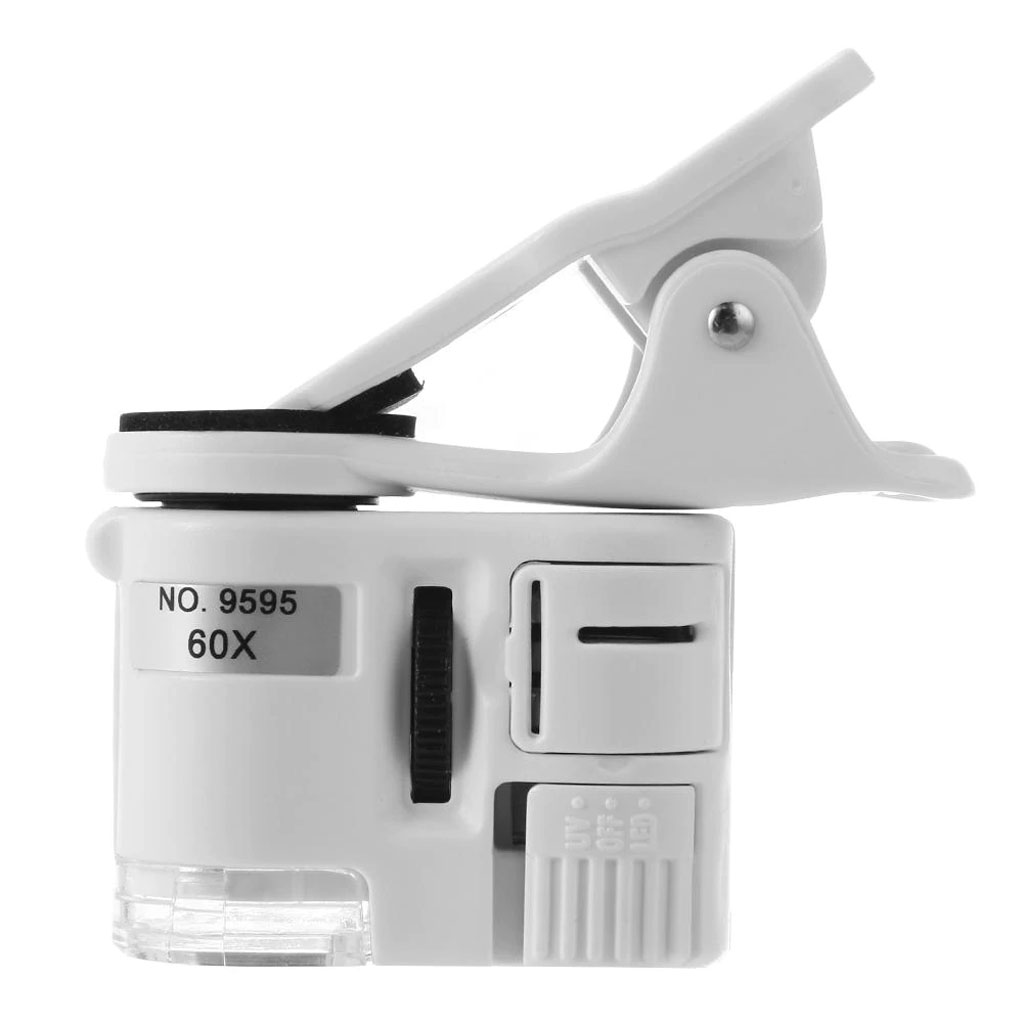Купить мини микроскоп со светодиодной  подсветкой для смартфона