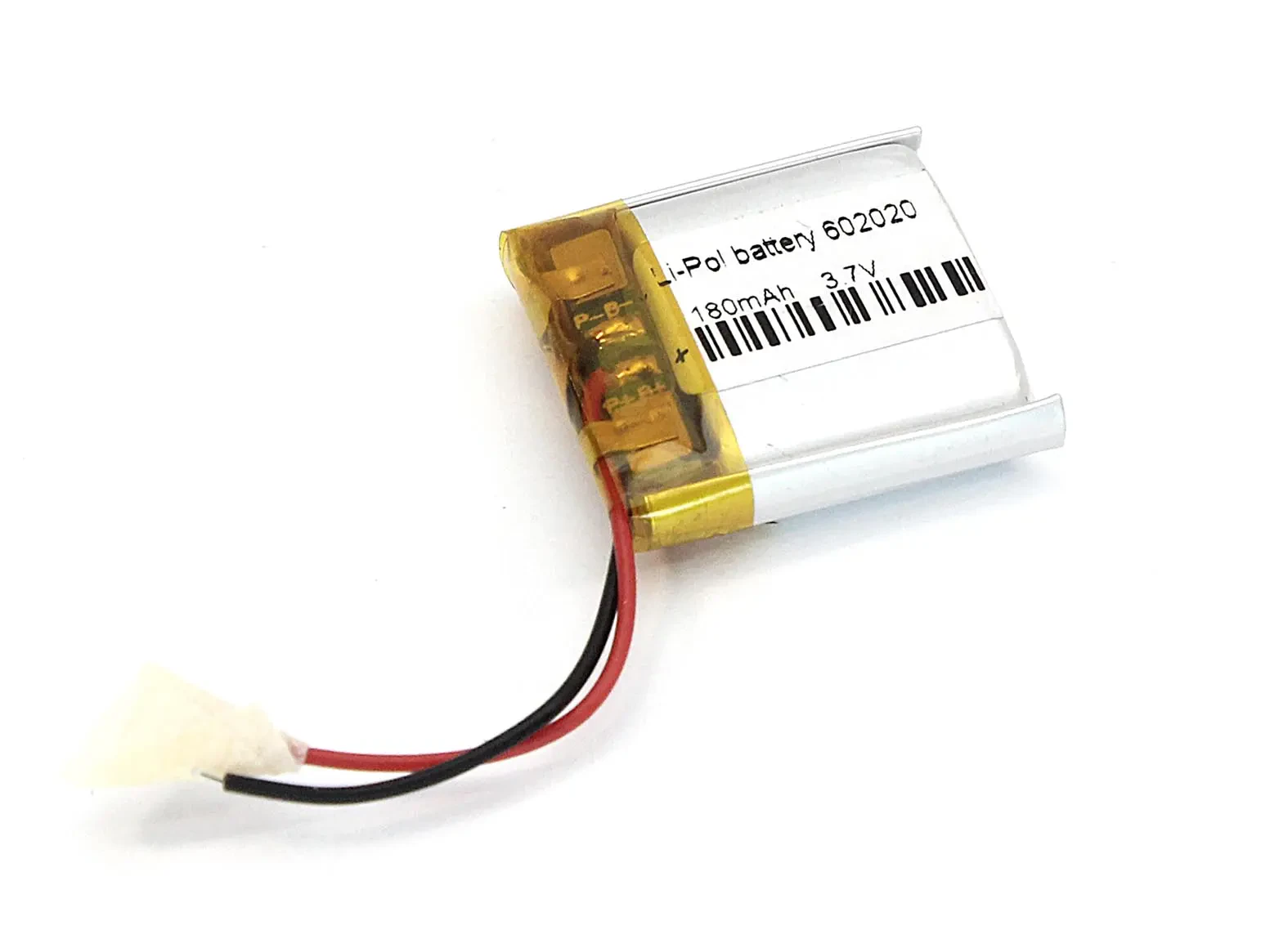 Аккумулятор Li-Pol (батарея) 6*20*20мм 2pin 3.7V/180mAh (1)