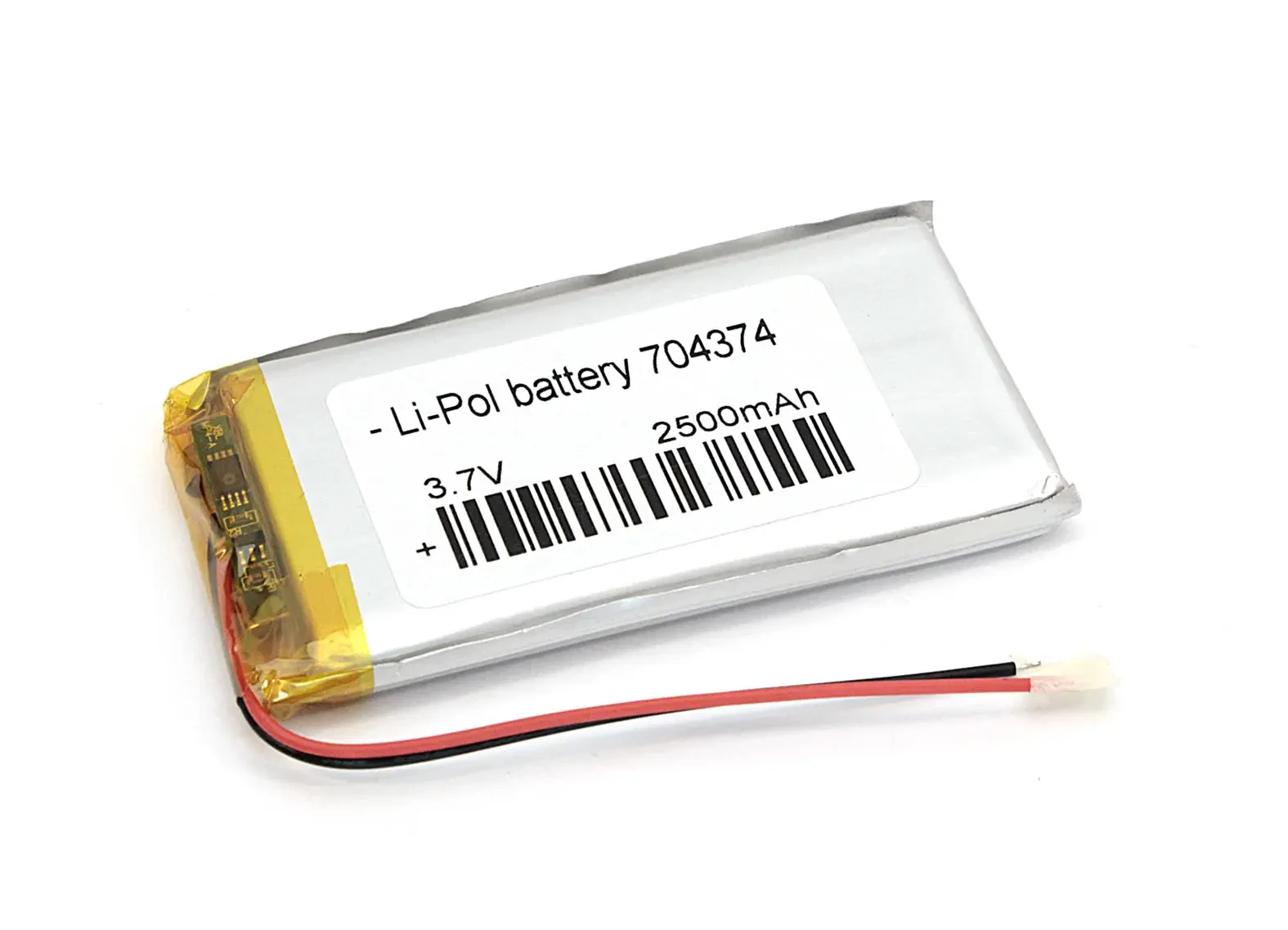 Аккумулятор Li-Pol (батарея) 7*43*74мм 2pin 3.7V/2500mAh (1)