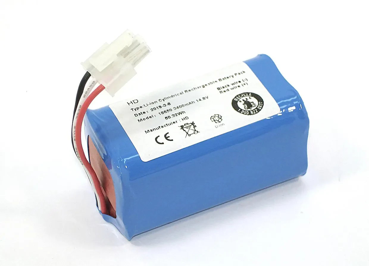 Аккумулятор для пылесоса iClebo Arte, Pop, Smart (EBKRWHCC00978). Li-ion, 3400mAh, 14.4V (2)