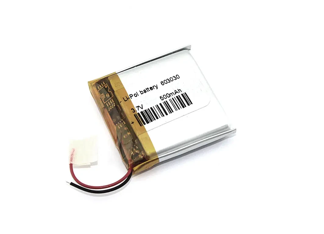 Аккумулятор Li-Pol (батарея) 6*30*30мм 2pin 3.7V/500mAh (1)