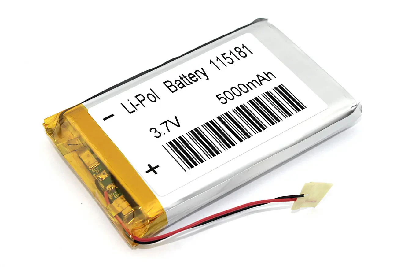 Аккумулятор Li-Pol (батарея) 11*51*81мм 2pin 3.7V/5000mAh (1)