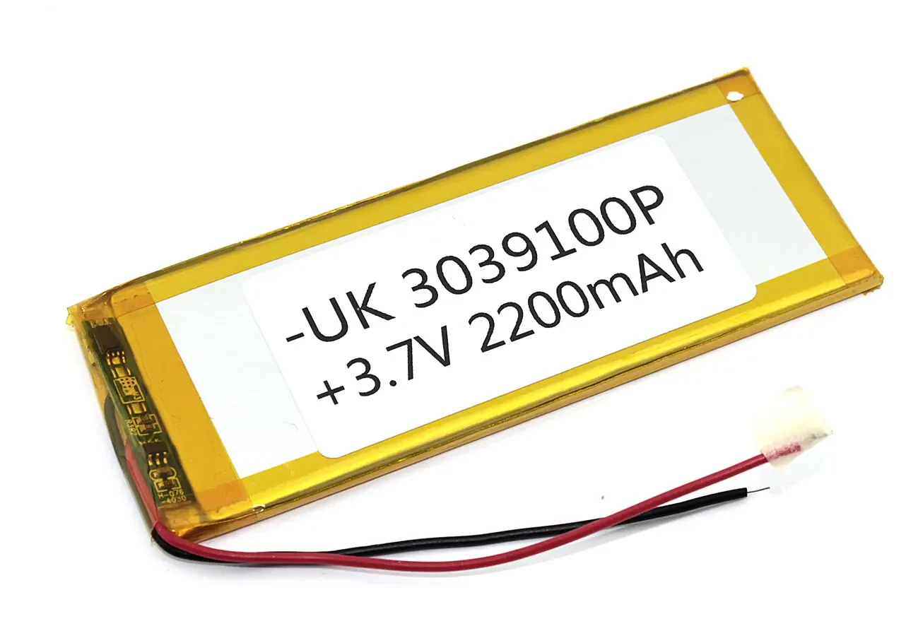 Аккумулятор Li-Pol (батарея) 3*39*100мм 2pin 3.7V/2200mAh (1)