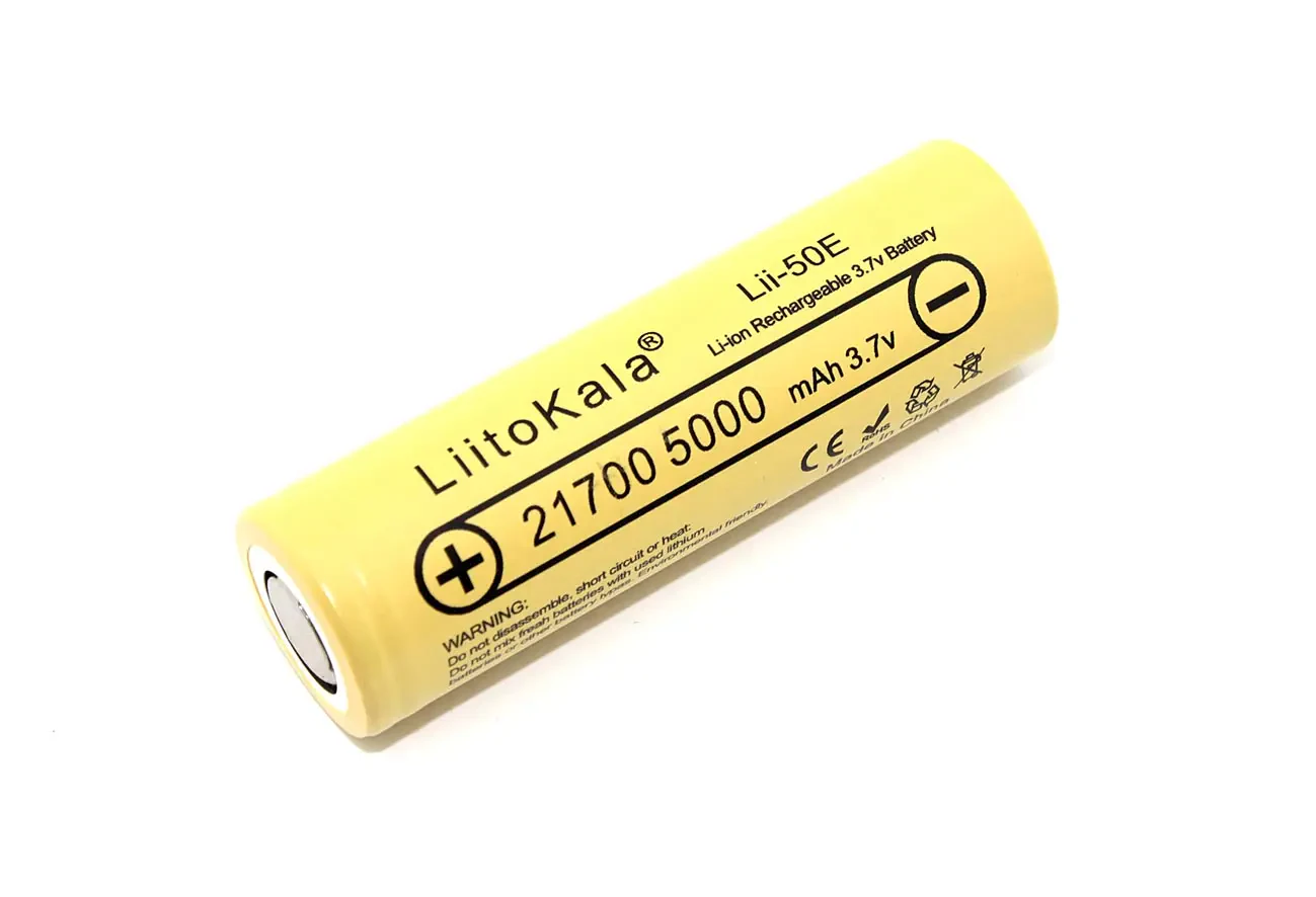 Аккумулятор типа 21700 Li-Ion LiitoKala Lii-50E 5000mAh, 3.7V (1)