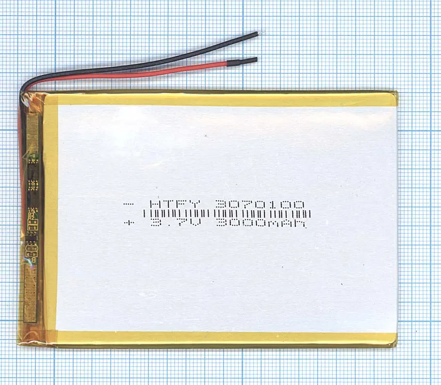 Аккумулятор Li-Pol (батарея) 3*70*100мм 2pin 3.7V/3000mAh (1)