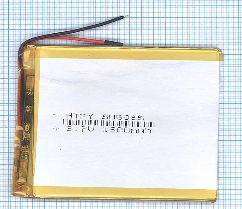 Аккумулятор Li-Pol (батарея) 3*60*85мм 2pin 3.7V/1500mAh (1)