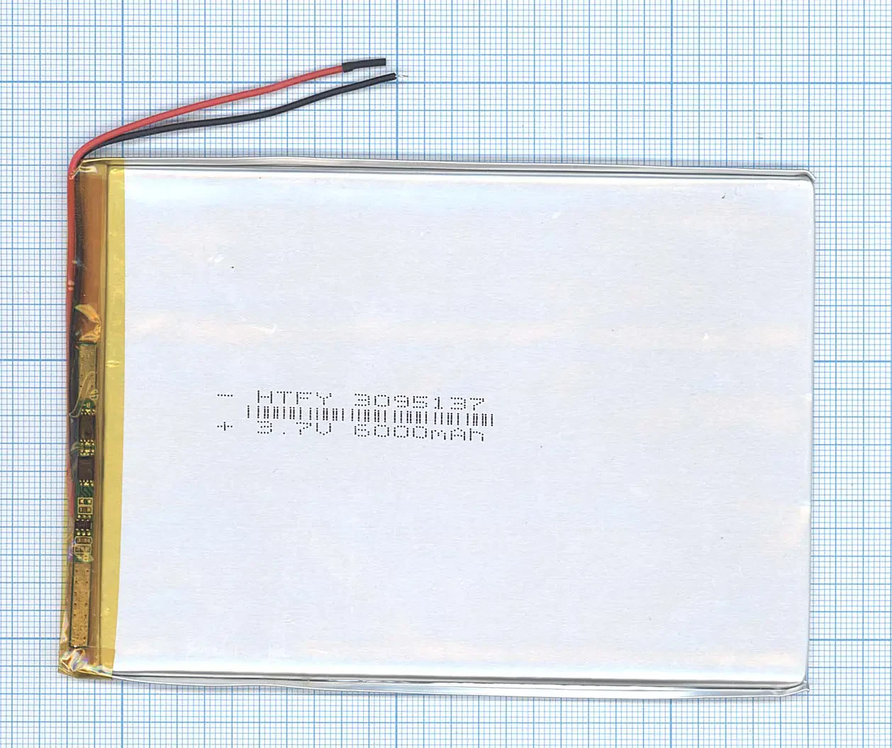 Аккумулятор Li-Pol (батарея) 3*95*137мм 2pin 3.7V/6000mAh (1)