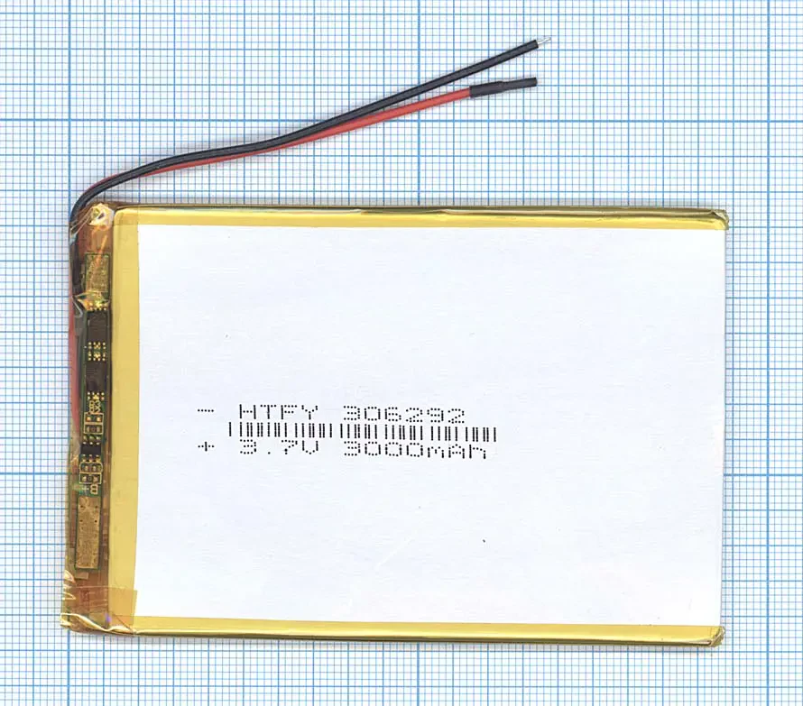 Аккумулятор Li-Pol (батарея) 3*62*92мм 2pin 3.7V/3000mAh (1)