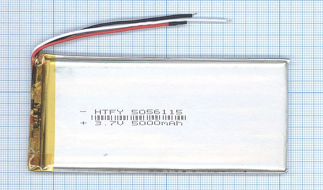 Аккумулятор Li-Pol (батарея) 5*56*115мм 3pin 3.7V/5000mAh (1)