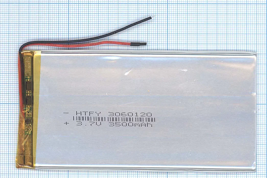 Аккумулятор Li-Pol (батарея) 3*60*120мм 2pin 3.7V/3500mAh (1)