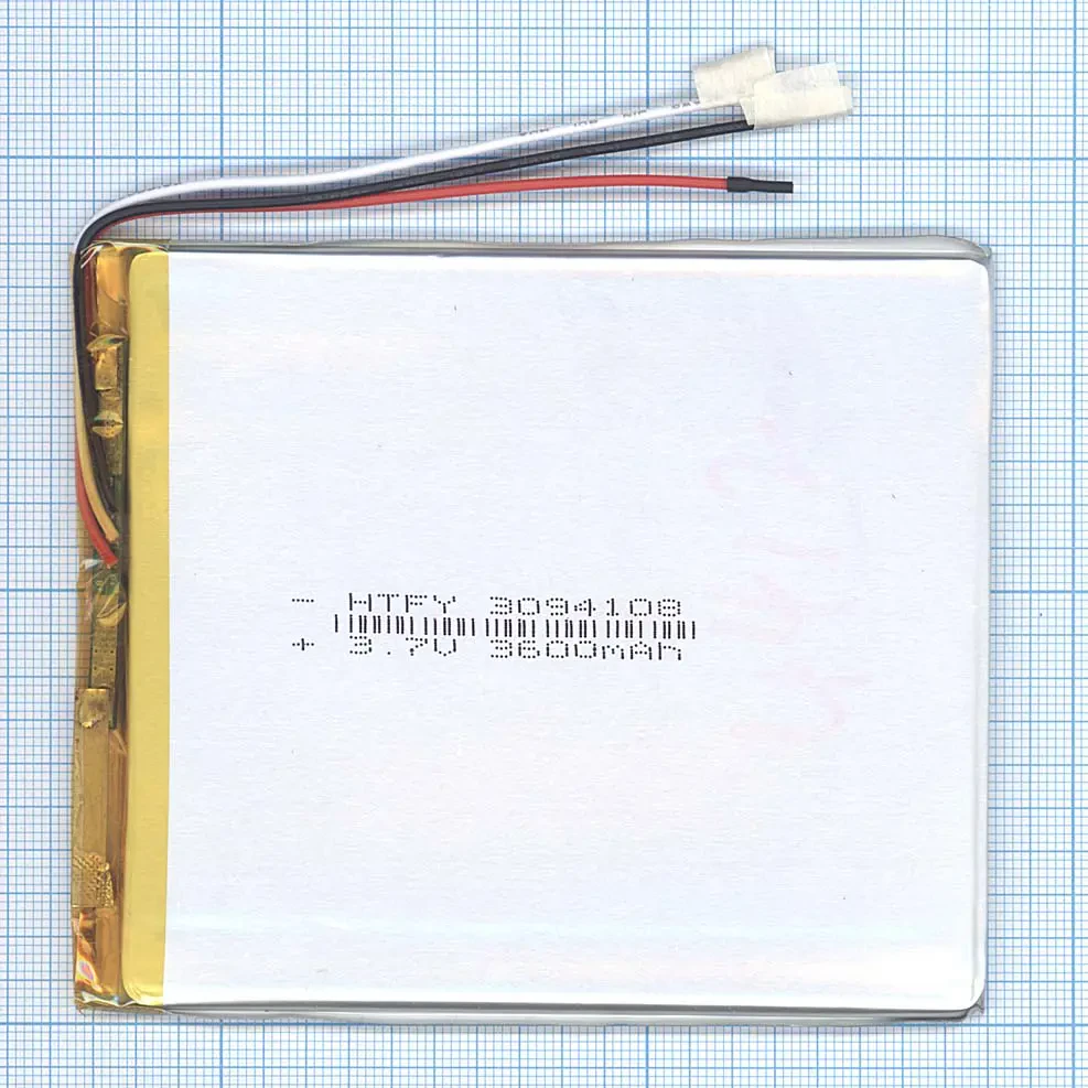 Аккумулятор Li-Pol (батарея) 3*94*108мм 3pin 3.7V/3600mAh (1)