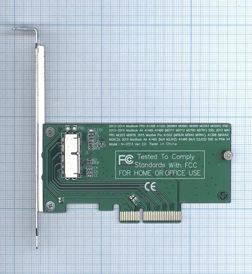 Переходник PCIE на SSD для MacBook Air 2013 2014 2015 A1465 A1466 SSD 60323 (1)