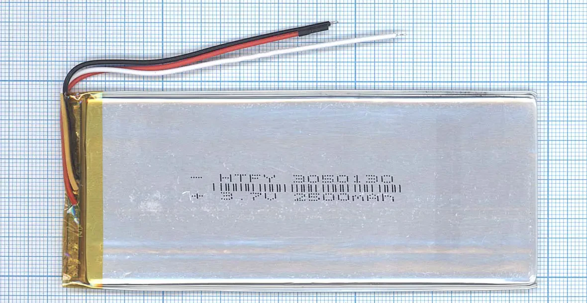 Аккумулятор Li-Pol (батарея) 3*50*130мм 3pin 3.7V/2500mAh (1)