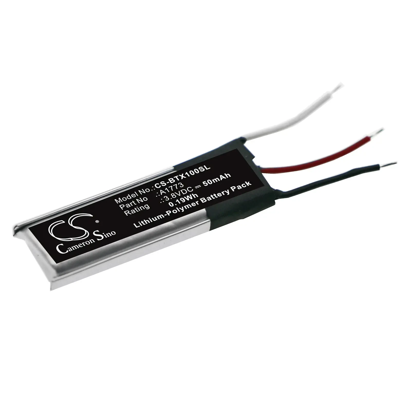 Аккумуляторная батарея CameronSino CS-BTX100SL для Beats X 3.8V 50mAh / 0.19Wh (1)