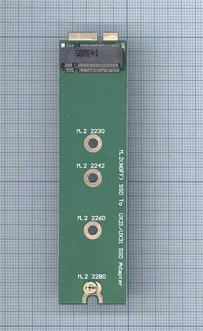 Переходник M.2 (NGFF) SSD на SSD 18 контактный адаптер для Asus UX31 UX21 Zenbook (1)