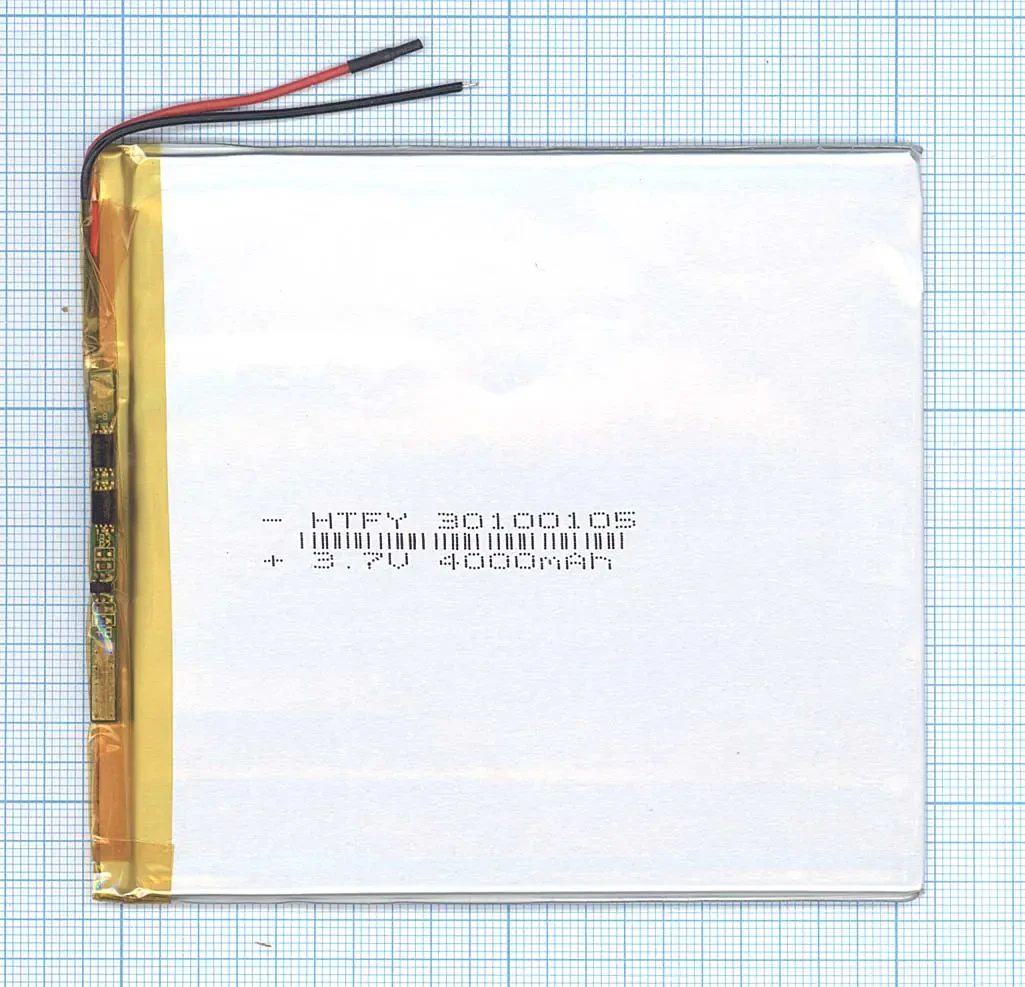 Аккумулятор Li-Pol (батарея) 3*100*105мм 2pin 3.7V/4000mAh (1)