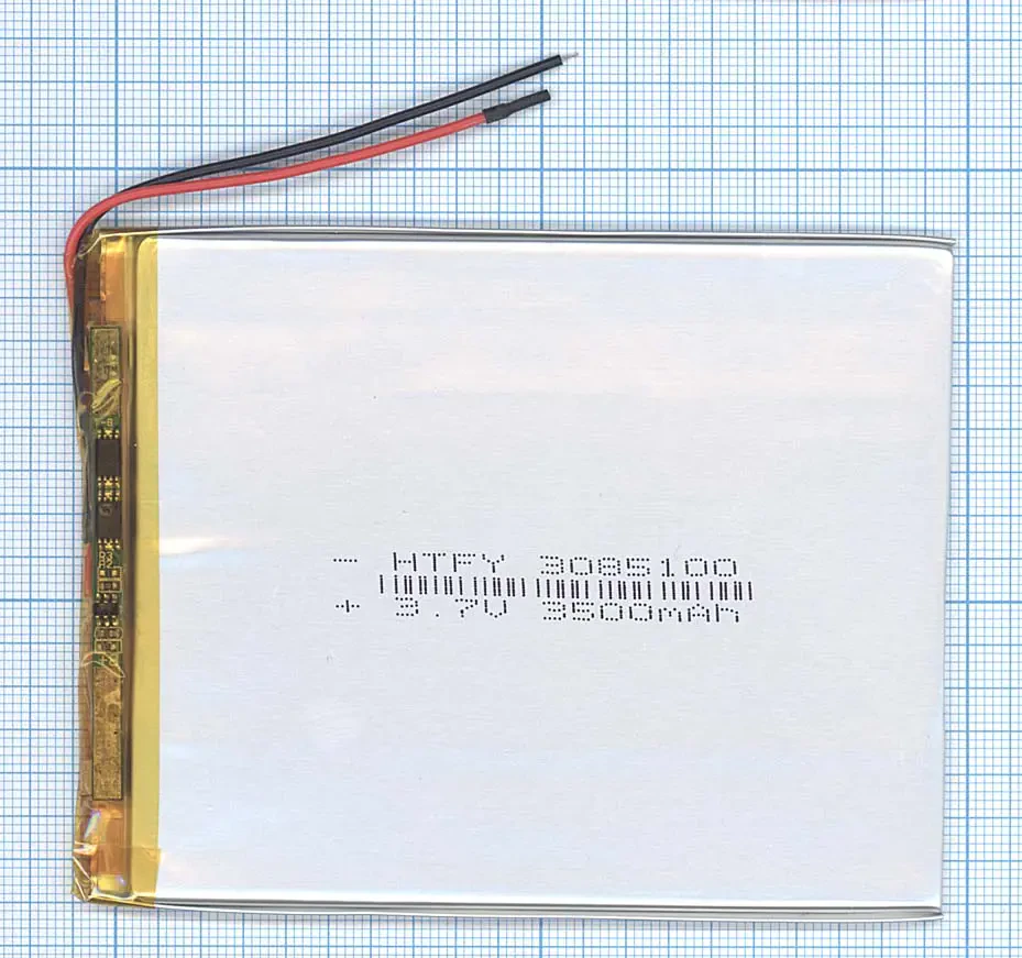 Аккумулятор Li-Pol (батарея) 3*85*100мм 2pin 3.7V/3500mAh (1)