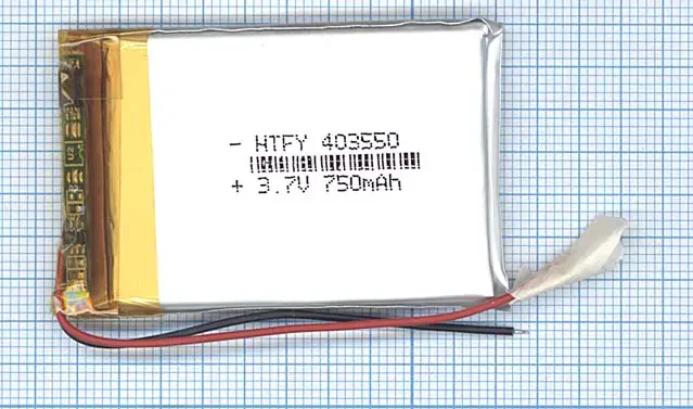 Аккумулятор Li-Pol (батарея) 4*35*50мм 2pin 3.7V/750mAh (1)