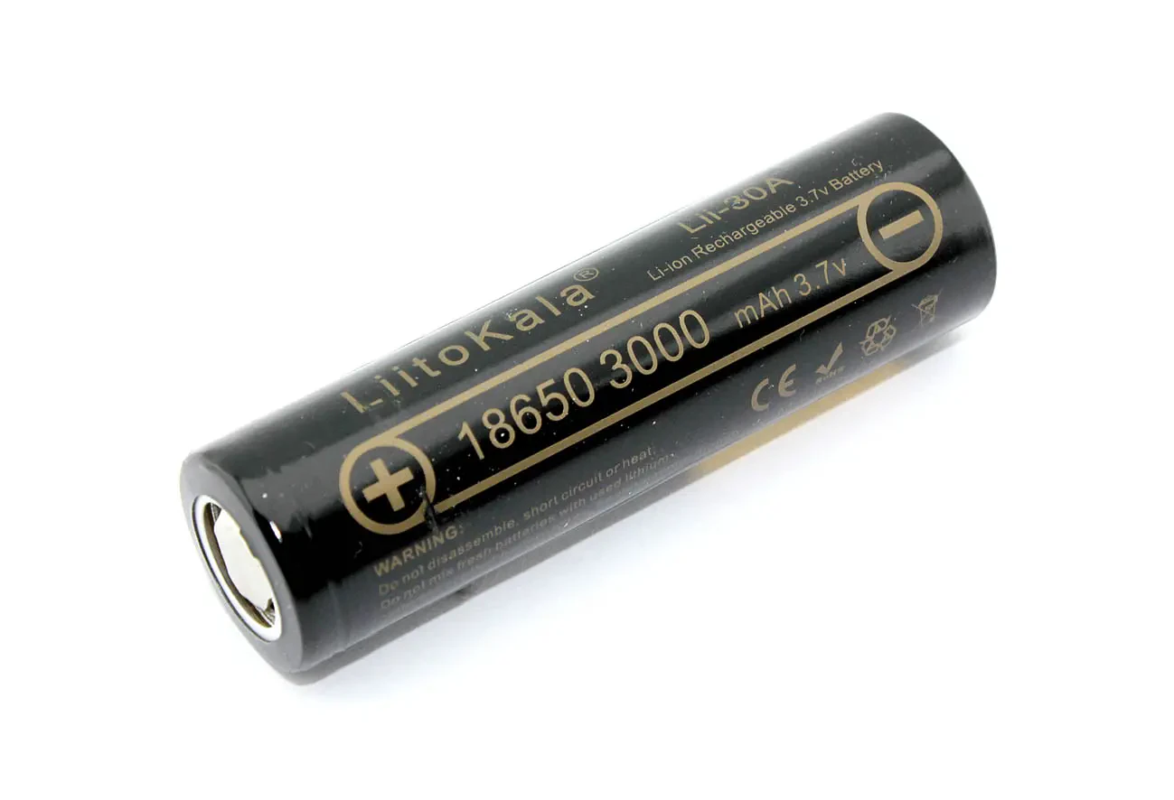 Аккумулятор типа 18650 Li-Ion LiitoKala Lii-30A 3000mAh, 3.7V (1)