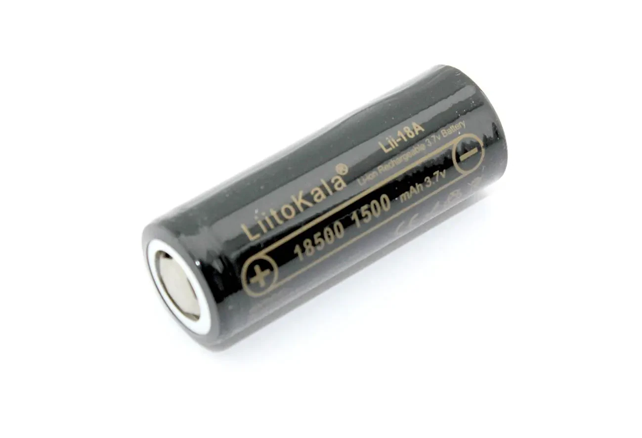 Аккумулятор типа 18500 Li-Ion LiitoKala Lii-18A 1500mAh, 3.7V (1)