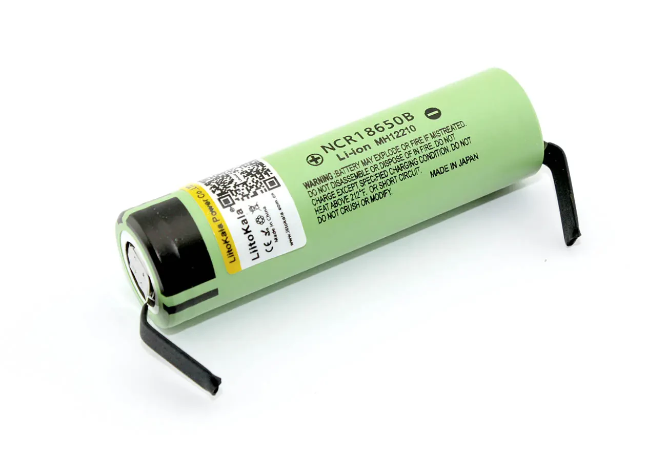 Аккумулятор типа 18650 Li-Ion LiitoKala Lii-34B-N with connectors 3400mAh, 3.7V (1)