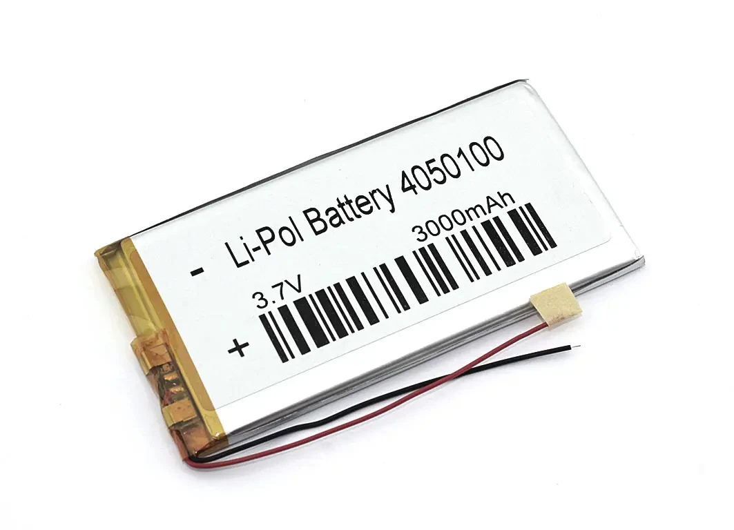 Аккумулятор Li-Pol (батарея) 4*50*100мм 2pin 3,7V 3000mAh (1)