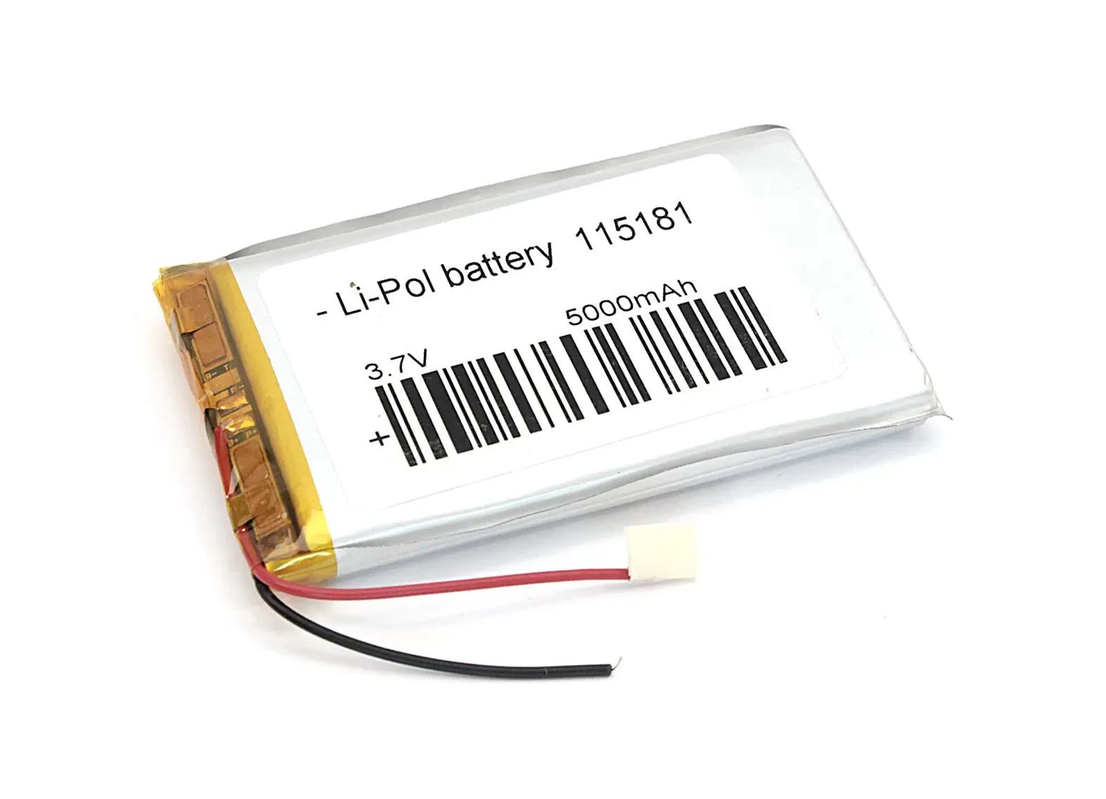 Аккумулятор Li-Pol (батарея) 10*51*81мм 2pin 3.7V/5000mAh (1)