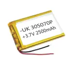 Аккумулятор Li-Pol (батарея) 3*50*70мм 2pin 3.7V/2500mAh иллюстрация