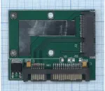 Переходник SSD mSATA на SATA компактный half size иллюстрация