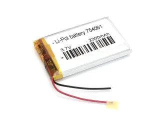 Аккумулятор Li-Pol (батарея) 7.5*40*61мм 2pin 3.7V/2300mAh иллюстрация 1