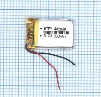 Аккумулятор Li-Pol (батарея) 4*20*30мм 2pin 3.7V/300mAh иллюстрация 1