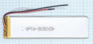 Аккумулятор Li-Pol (батарея) 3*38*135мм 3pin 3.7V/2500mAh иллюстрация 1