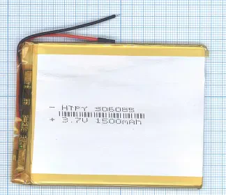 Аккумулятор Li-Pol (батарея) 3*60*85мм 2pin 3.7V/1500mAh иллюстрация 1