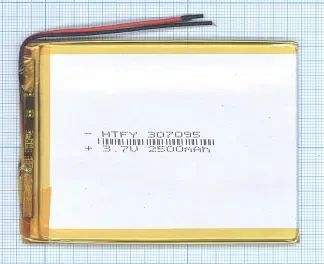 Аккумулятор Li-Pol (батарея) 3*70*95мм 2pin 3.7V/2500mAh иллюстрация 1