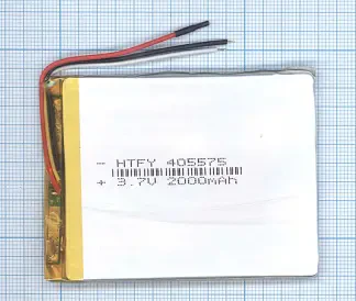 Аккумулятор Li-Pol (батарея) 4*55*75мм 3pin 3.7V/2000mAh иллюстрация 1